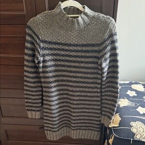 Abercrombie & Fitch Gray Knit Mini Sweater Dress